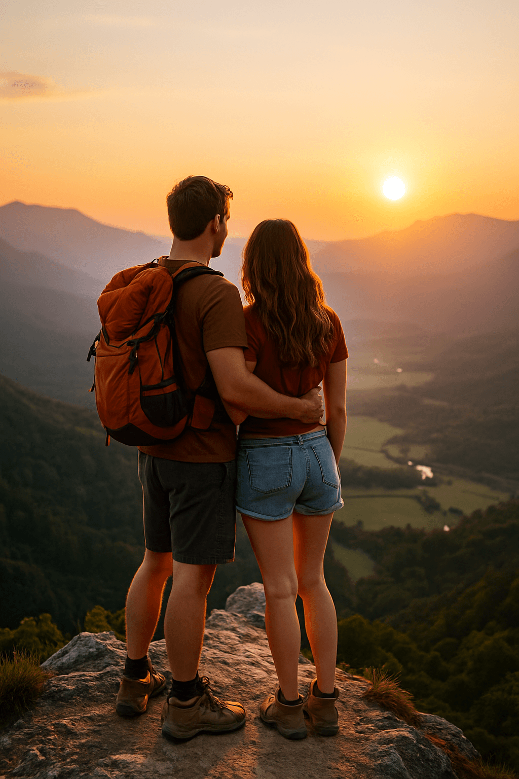 Traveler enjoying view